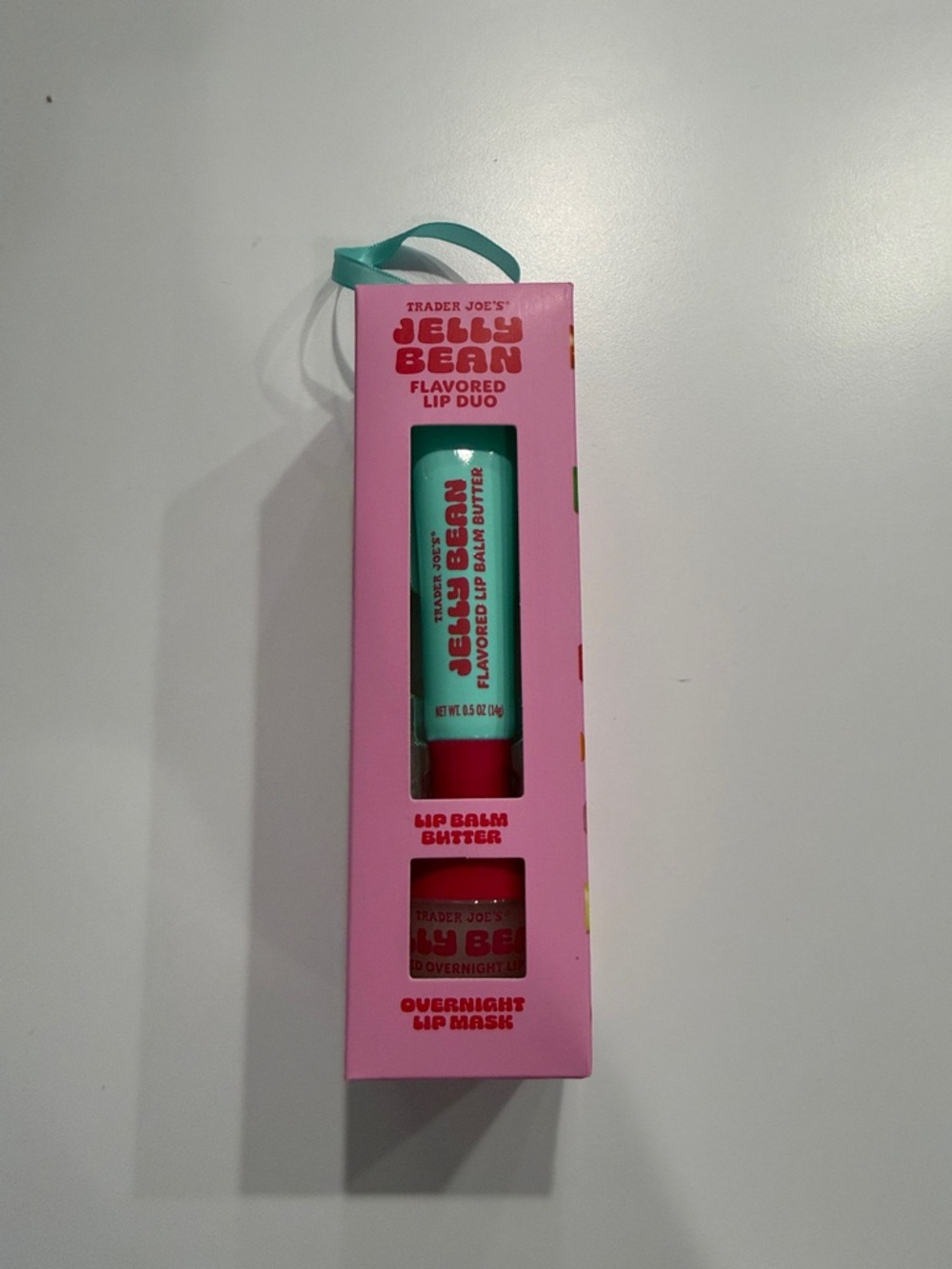 Brand New Trader Joe's Jelly Bean Flavored Lip Duo - Pink & Teal